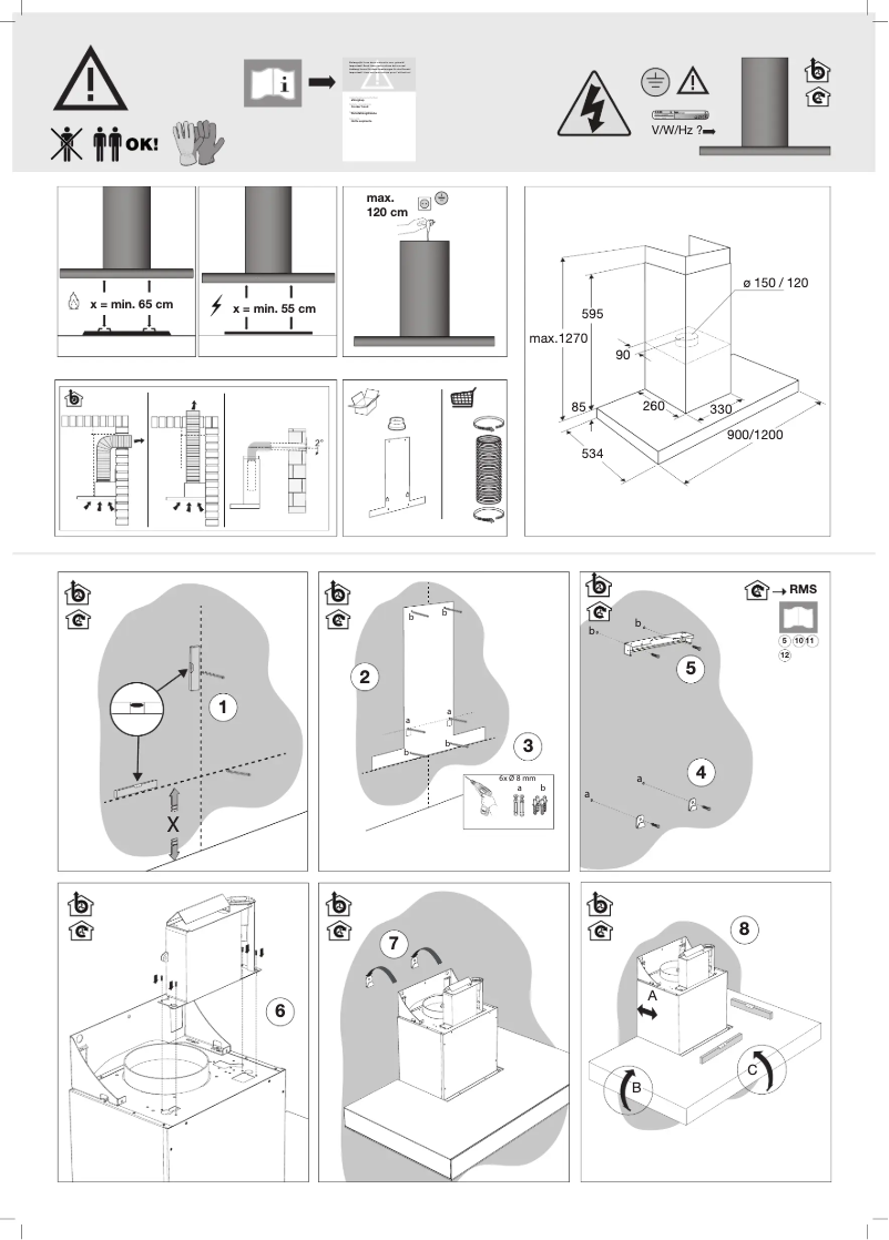 Page 1 de la notice Guide d'installation Asko CW4930G