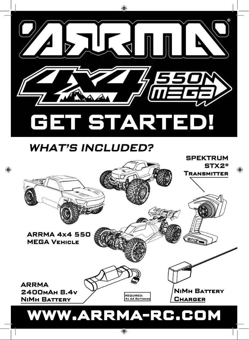 Página 1 del manual Manual de usuario ARRMA Granite 4x4 Mega RTR