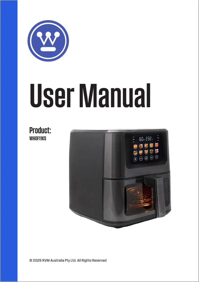 Page 1 de la notice Manuel utilisateur Westinghouse WHOF11KS