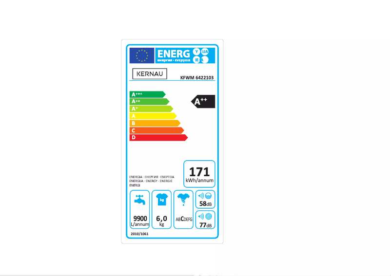 Page n°1 - Label énergétique Kernau KFWM 6422103