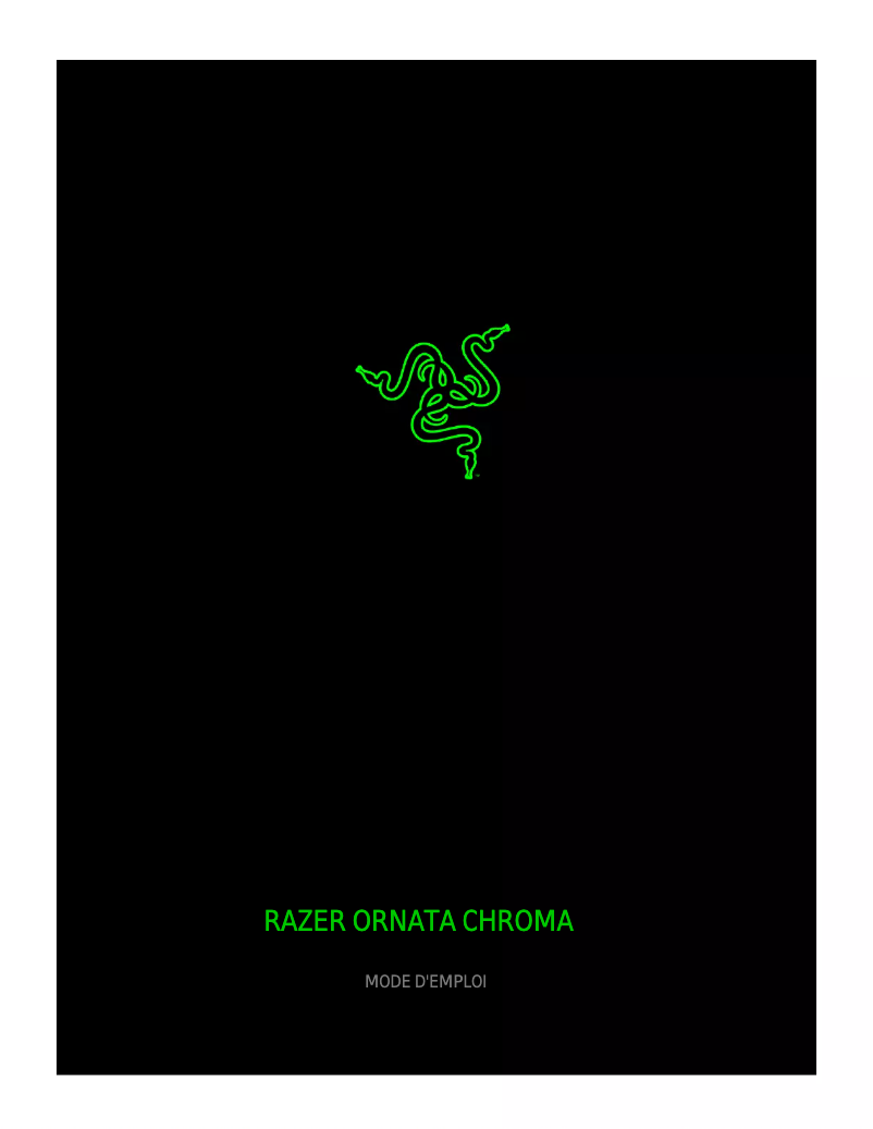 Page 1 de la notice Manuel utilisateur Razer Ornata Chroma