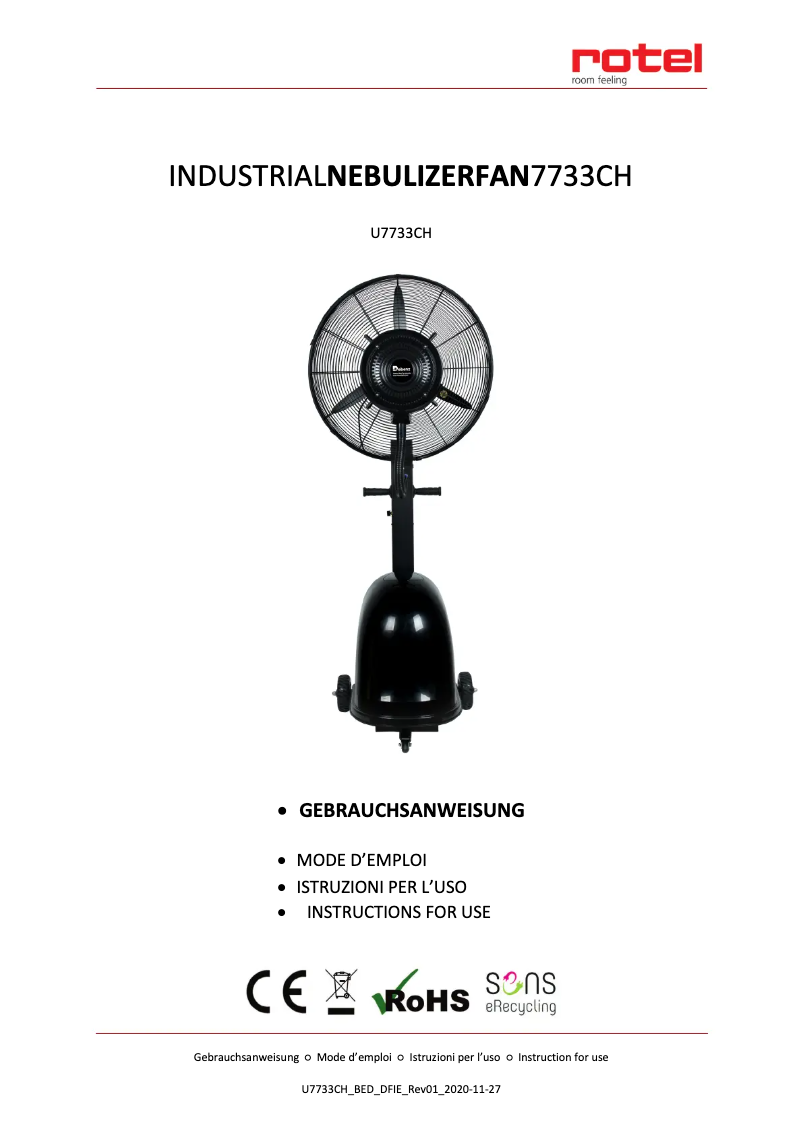 Image de la première page du manuel de l'appareil U7733CH