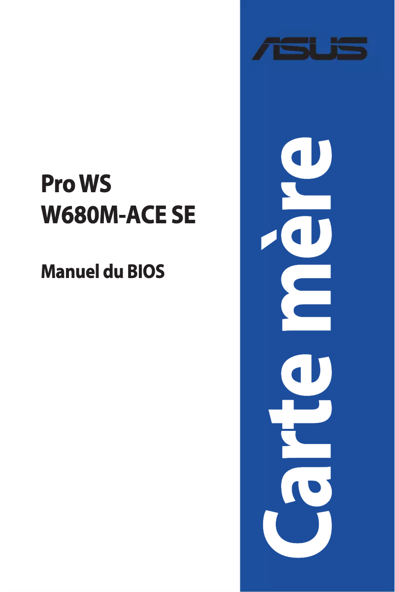 Image de la première page du manuel de l'appareil Pro WS W680M-ACE SE
