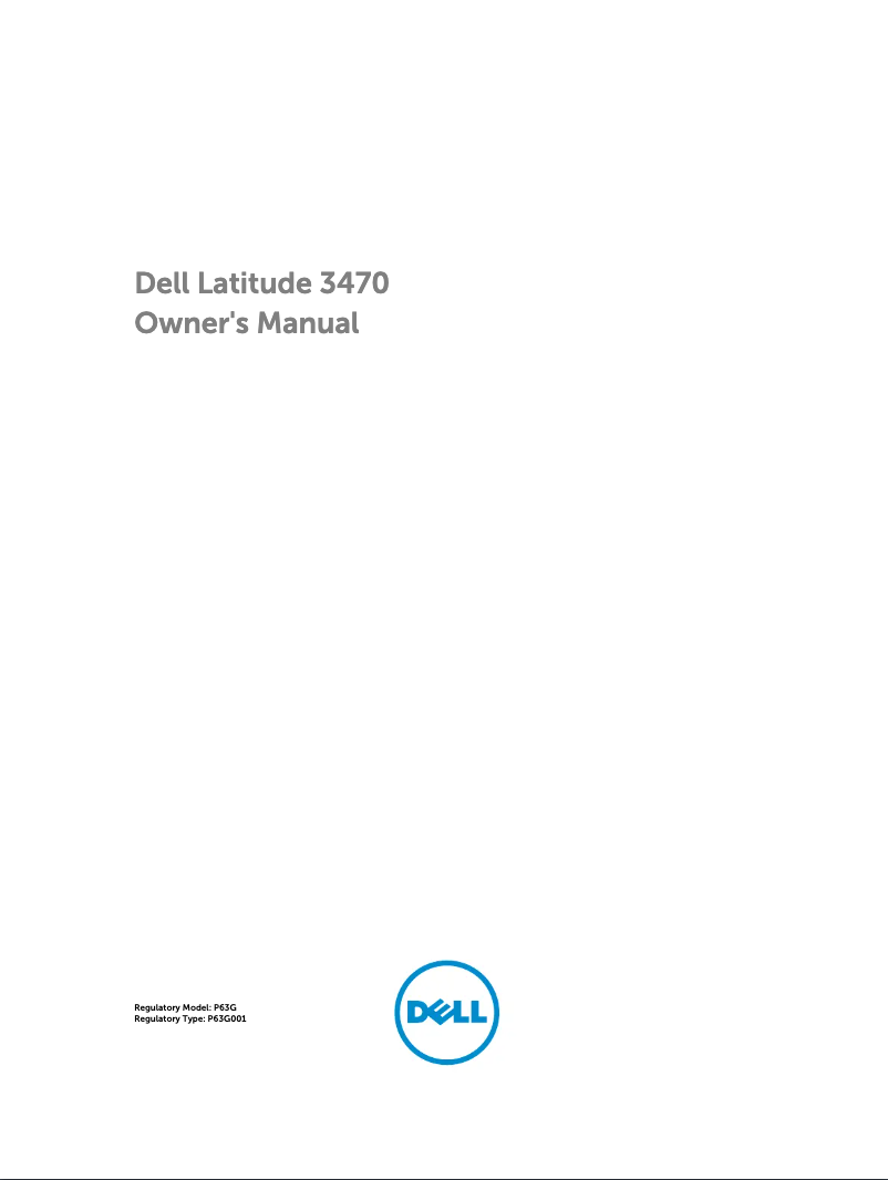 Page 1 de la notice Manuel utilisateur Dell Latitude 3470