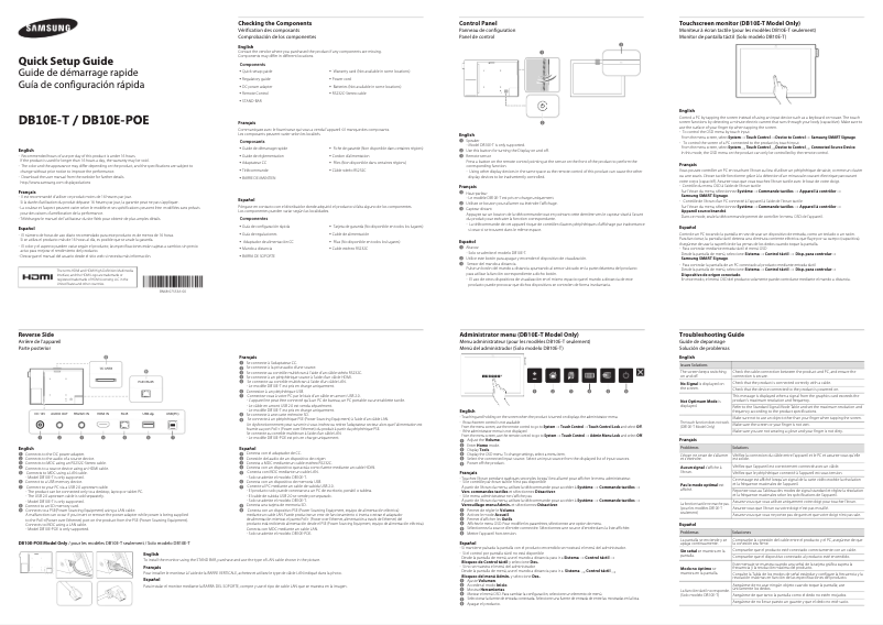 Page 1 de la notice Manuel utilisateur Samsung DB10E-POE