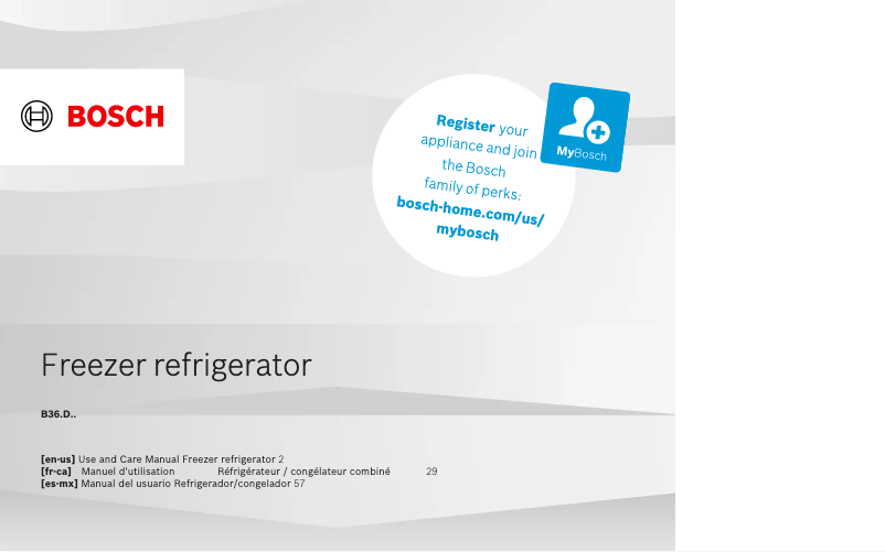 Page 1 of the manual Installation Guide Bosch B36FD10ENS