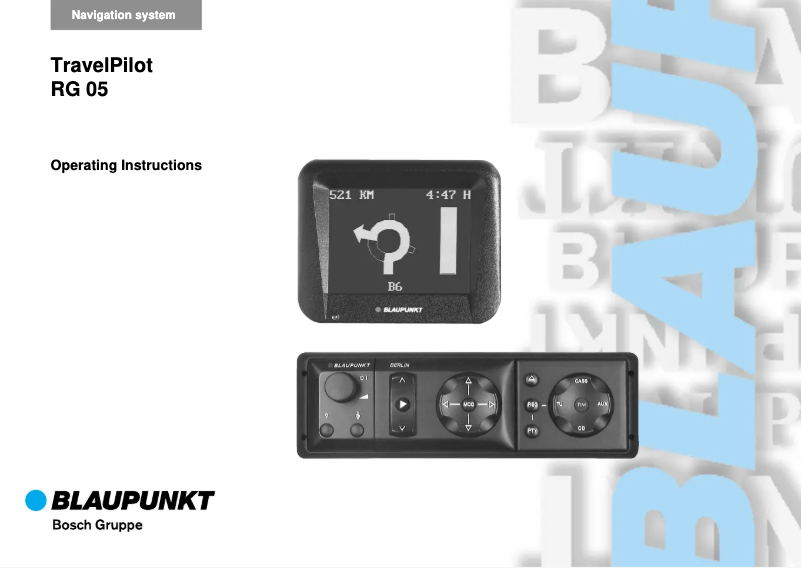 Página 1 del manual Manual de usuario Blaupunkt TravelPilot RG 05