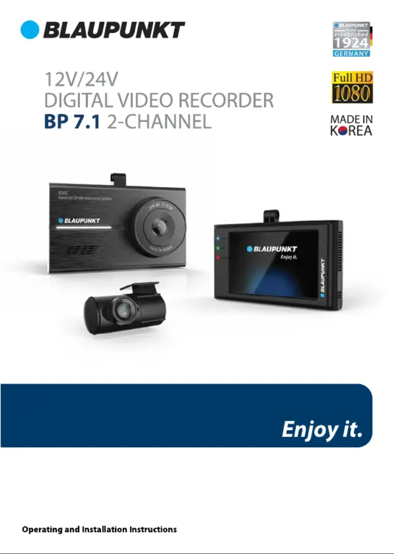 Page n°1 - Manuel utilisateur Blaupunkt BP 7.1