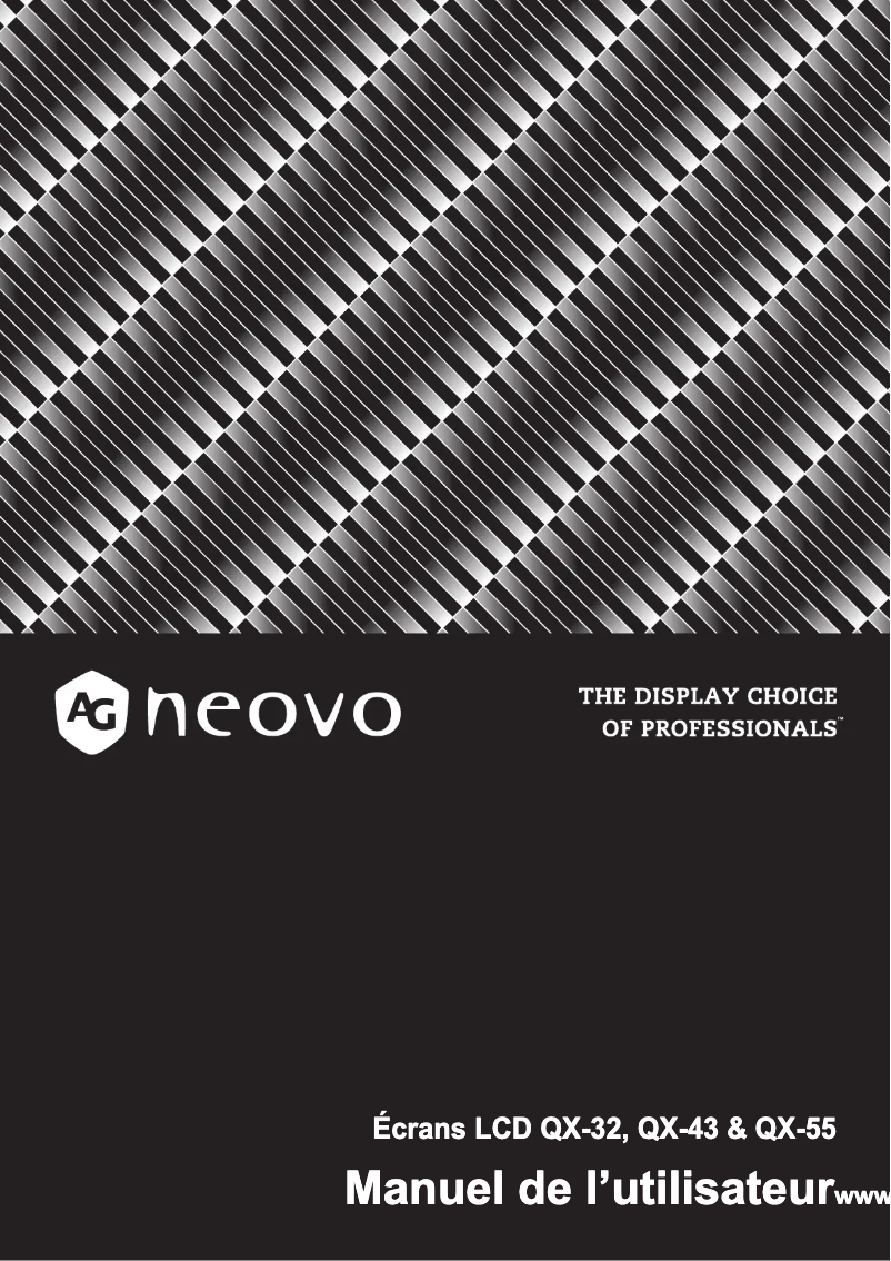 Page 1 de la notice Manuel utilisateur AG Neovo QX-32