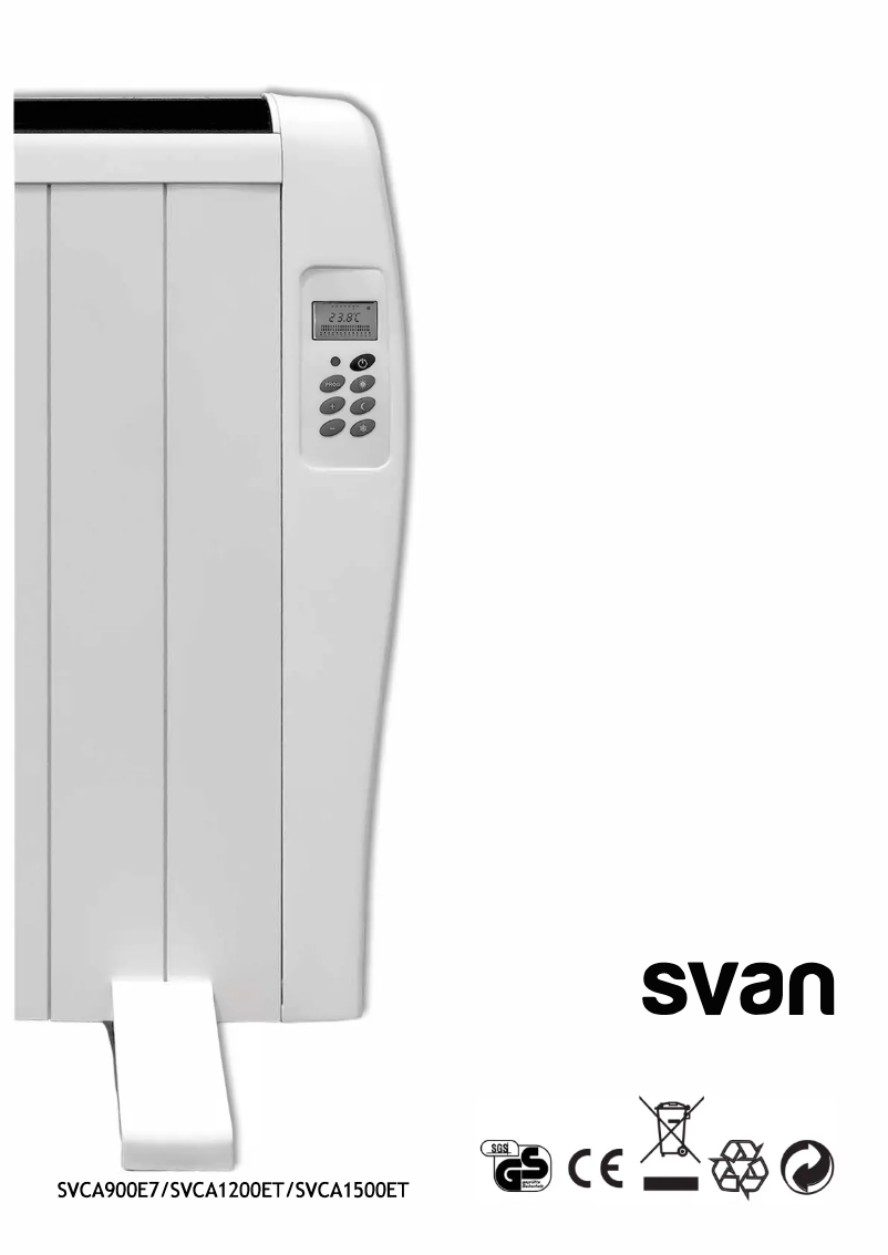 Image de la première page du manuel de l'appareil SVCA1200ET