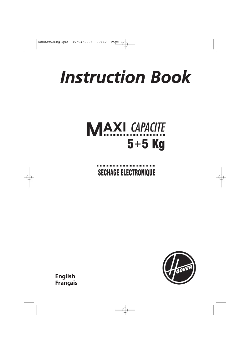Página 1 del manual Manual de usuario Hoover HW 355- 47