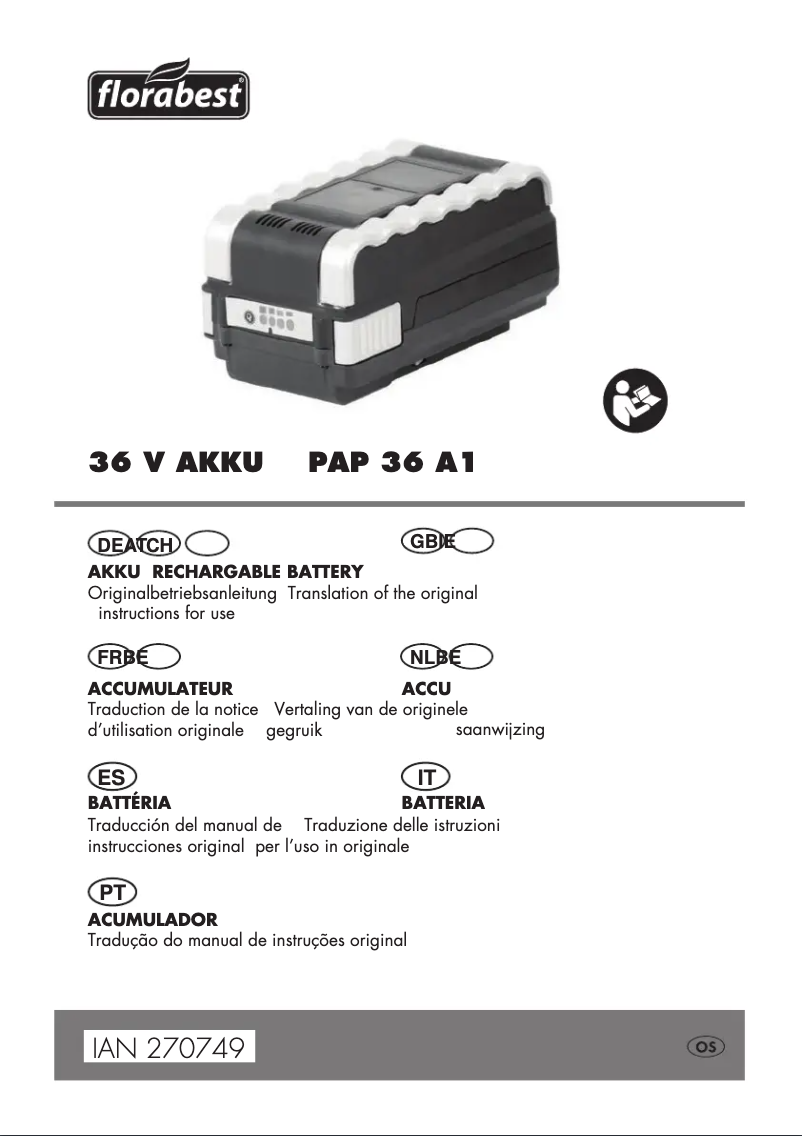 Page 1 de la notice Manuel utilisateur Florabest PAP 36 A1