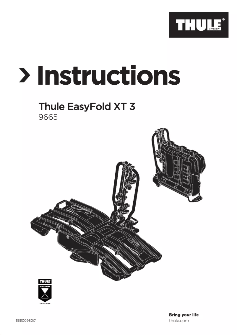 Page 1 de la notice Manuel utilisateur Thule EasyFold XT F 3