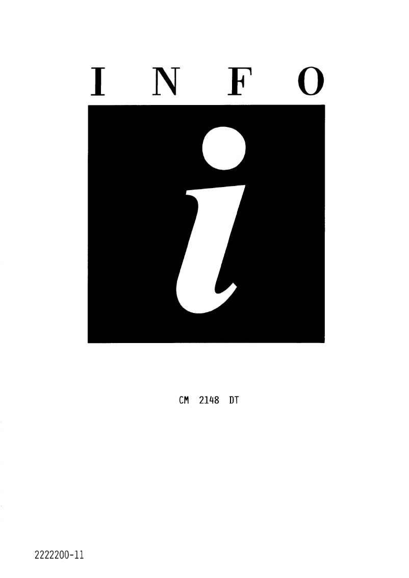 Image de la première page du manuel de l'appareil CM 2184 DT