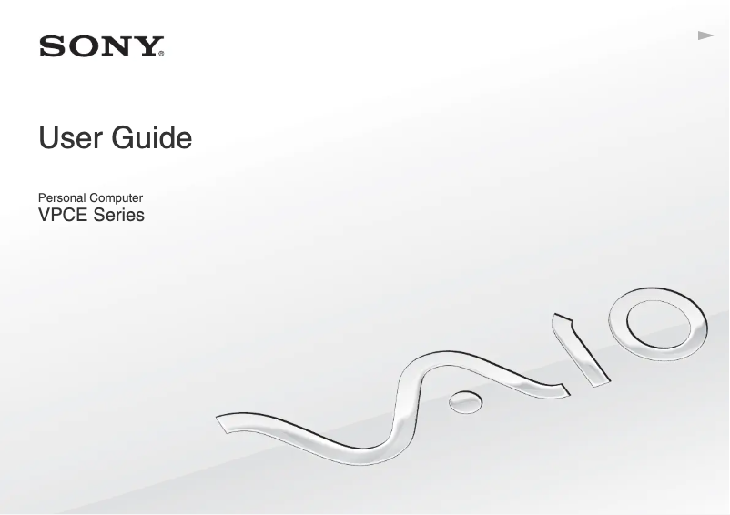 Page n°1 - Manuel utilisateur Sony Vaio VPCEA2MGX