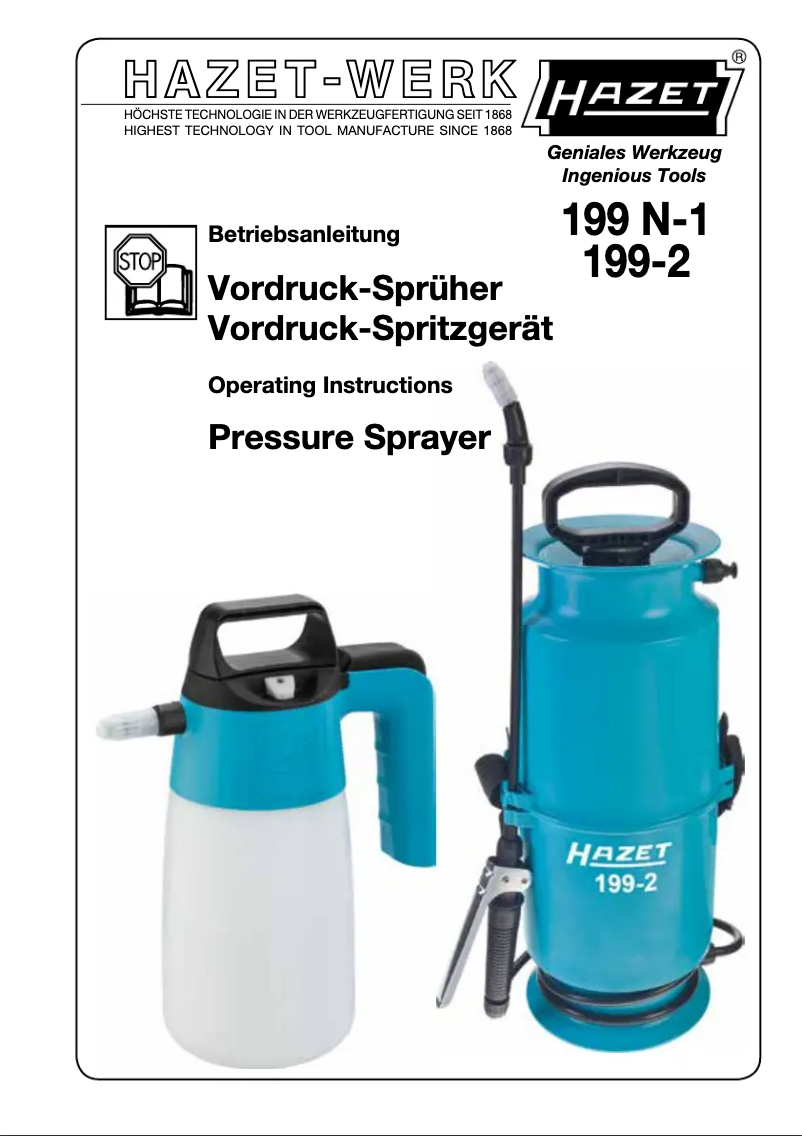 Page 1 de la notice Manuel utilisateur Hazet 199N-1