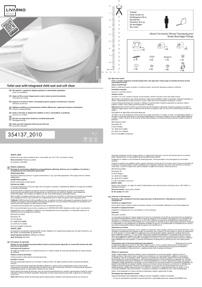 Page n°1 - Manuel utilisateur Livarno Lux IAN 354137