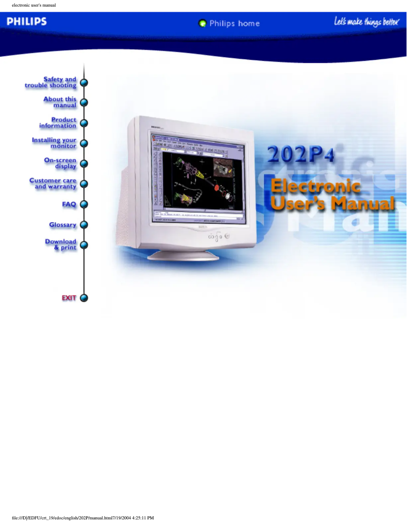 Image de la première page du manuel de l'appareil 202P4