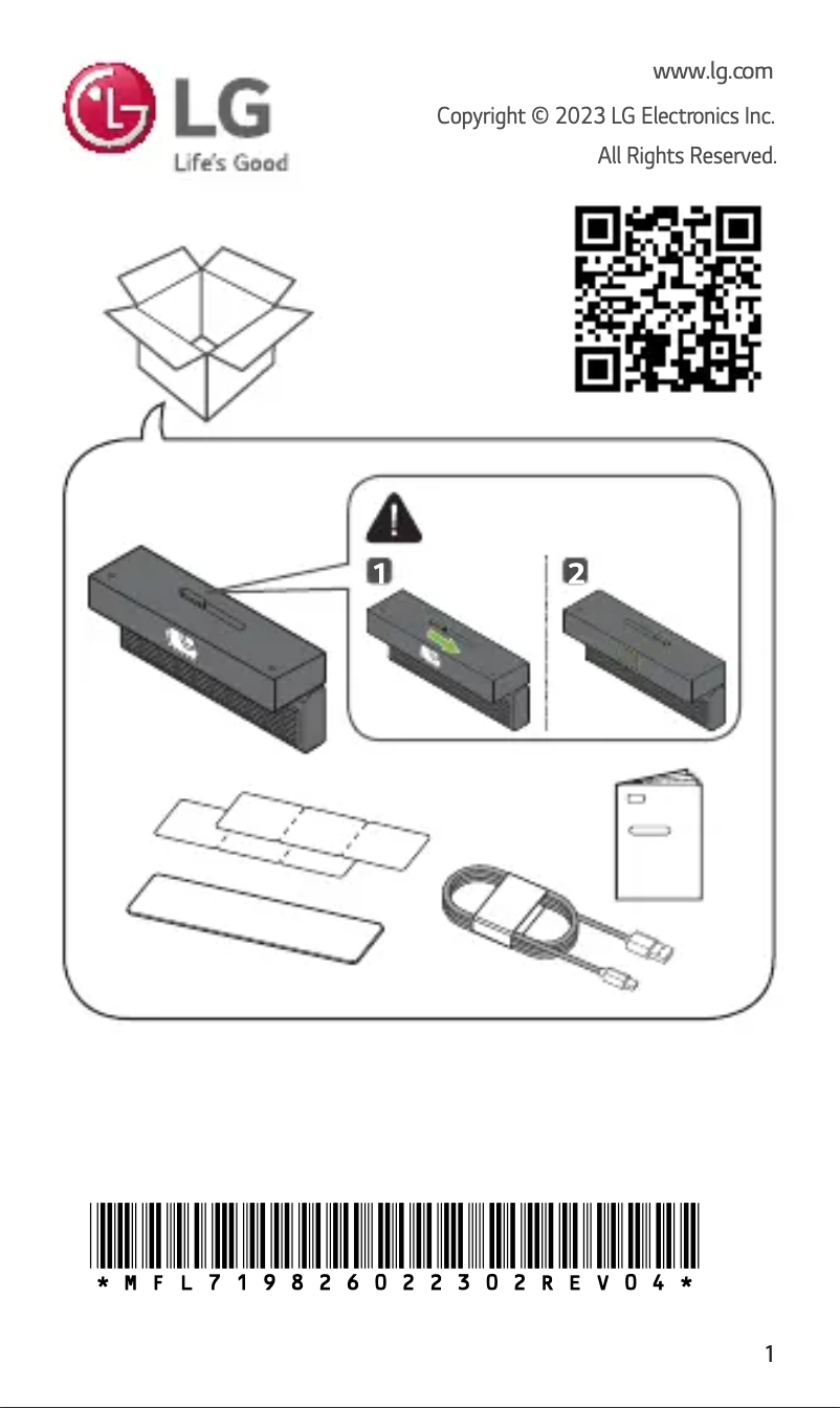 Page 1 de la notice Manuel utilisateur LG VC23GA