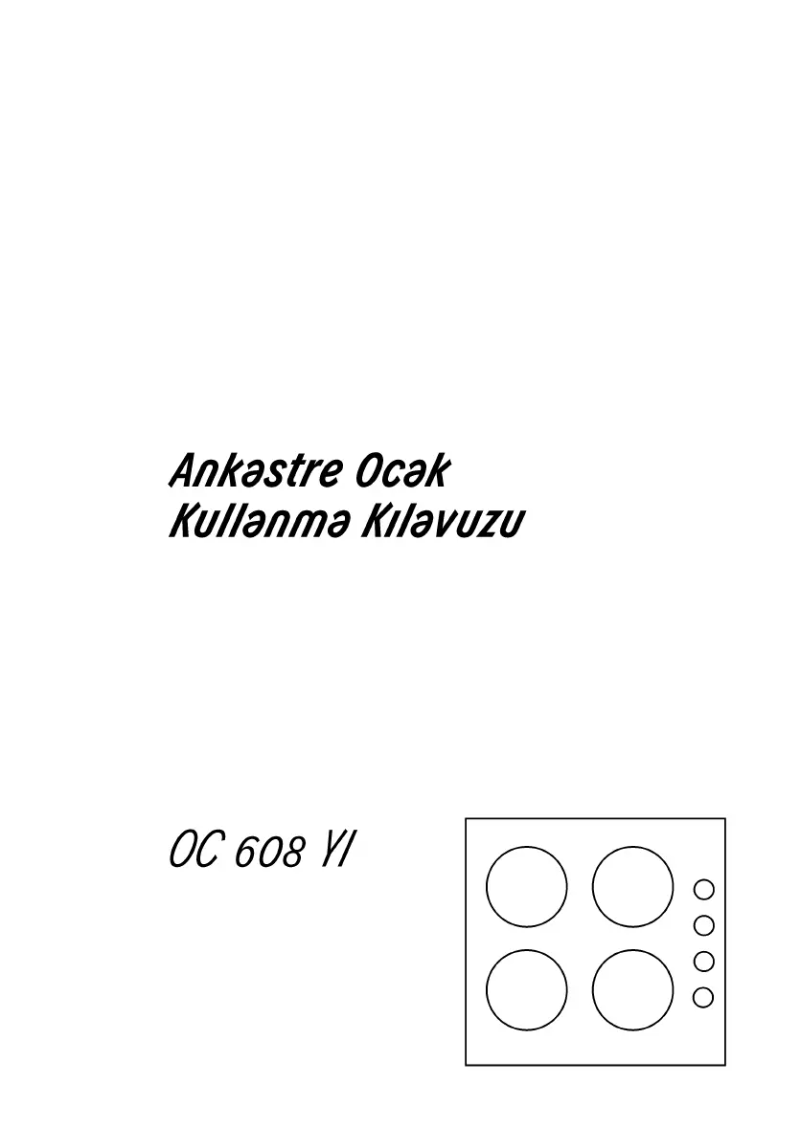 Page n°1 - Manuel utilisateur Arçelik OC 608 YI