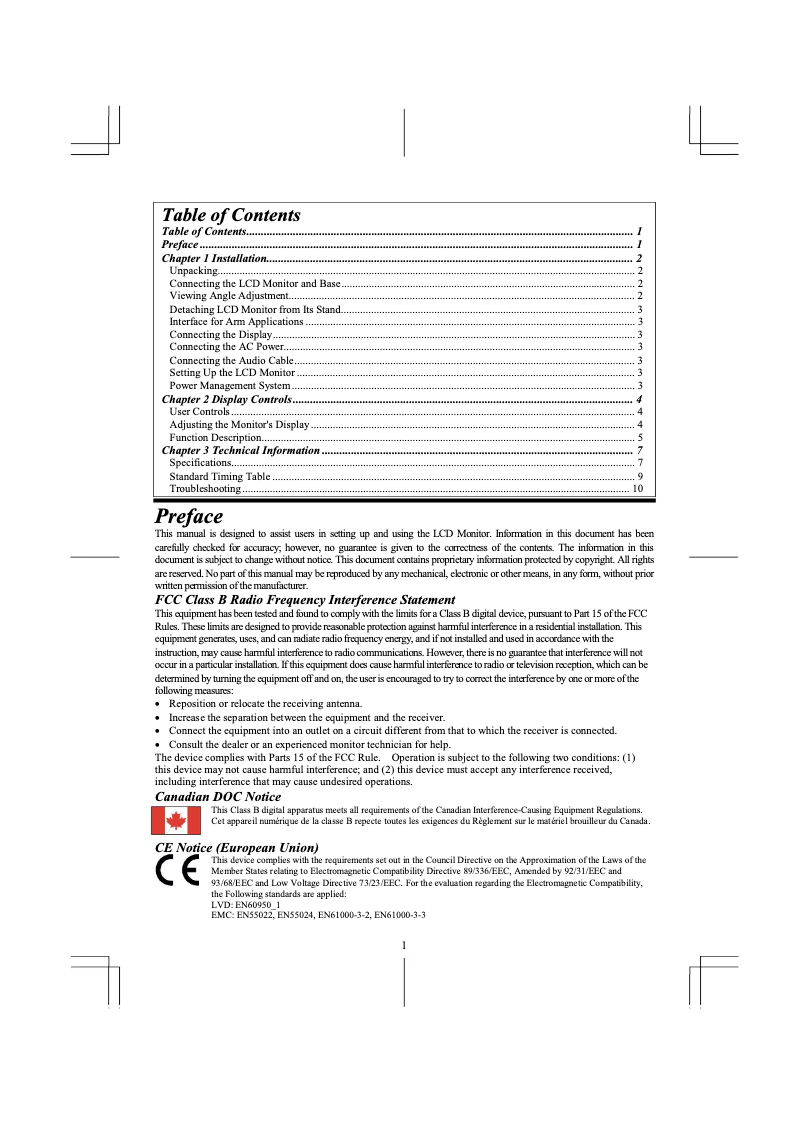 Image de la première page du manuel de l'appareil THG/I-INC CY199DP