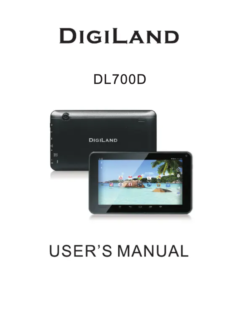 Page n°1 - Manuel utilisateur Digiland DL700D