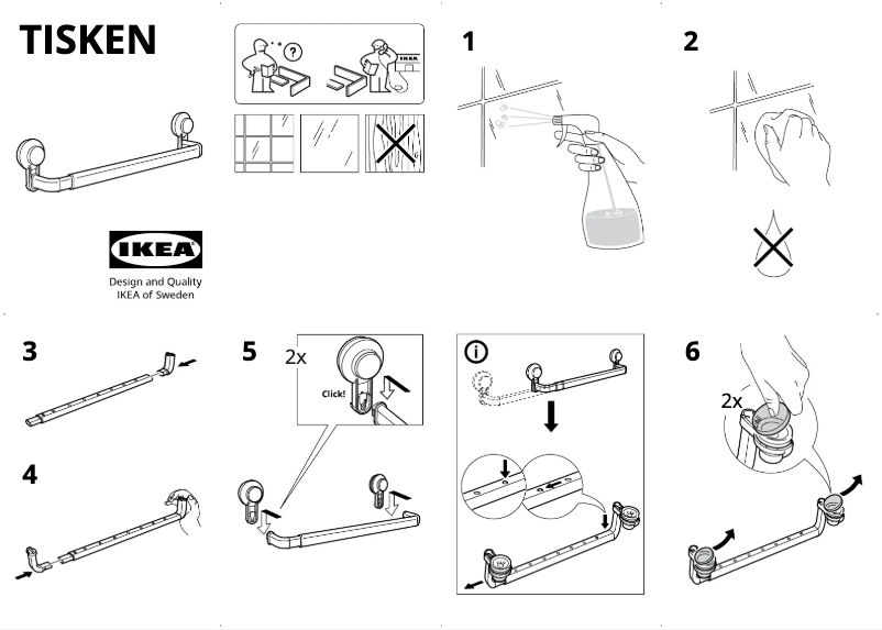 Página 1 del manual Manual de usuario Ikea TISKEN 203.812.87