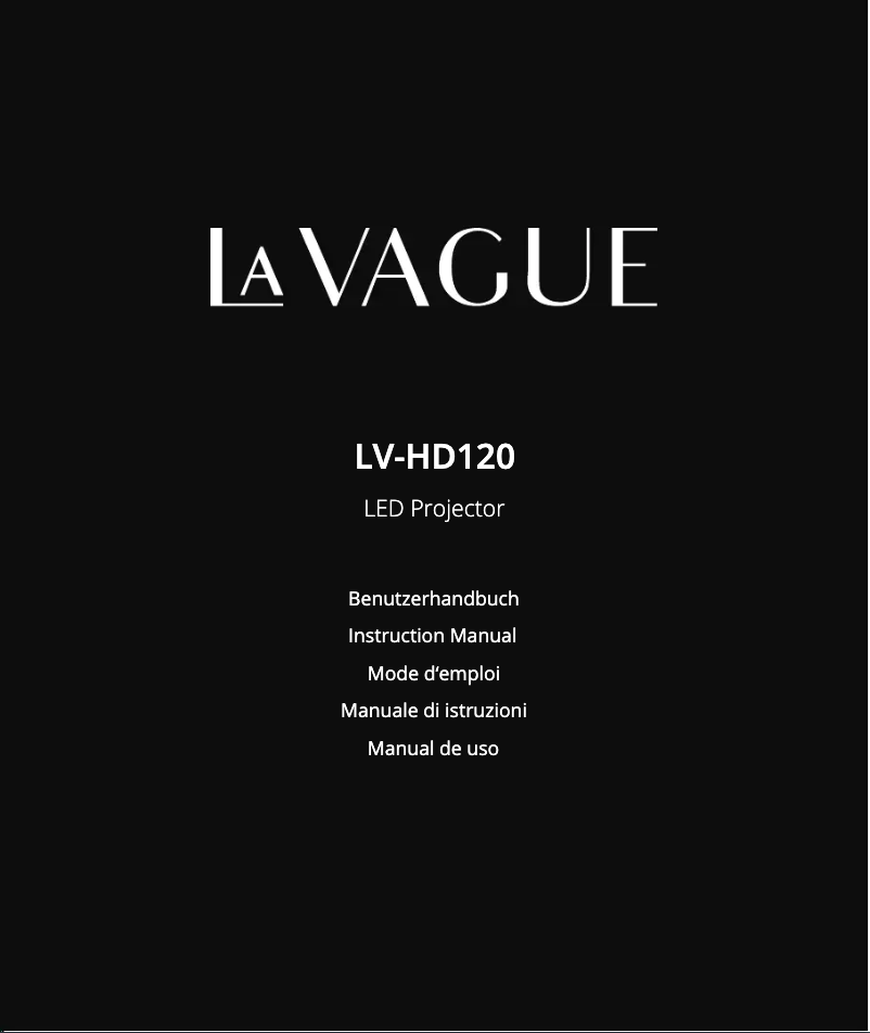 Page n°1 - Manuel utilisateur LA VAGUE LV-HD120