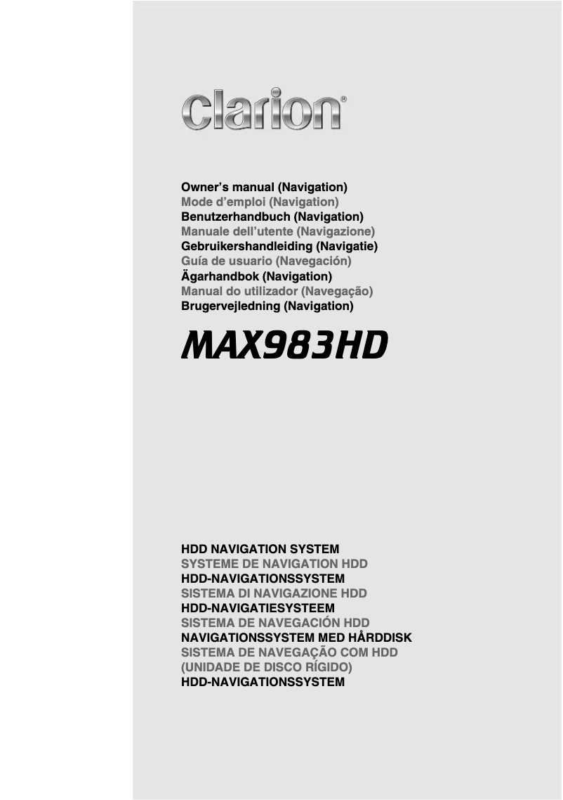 Image de la première page du manuel de l'appareil MAX983HD