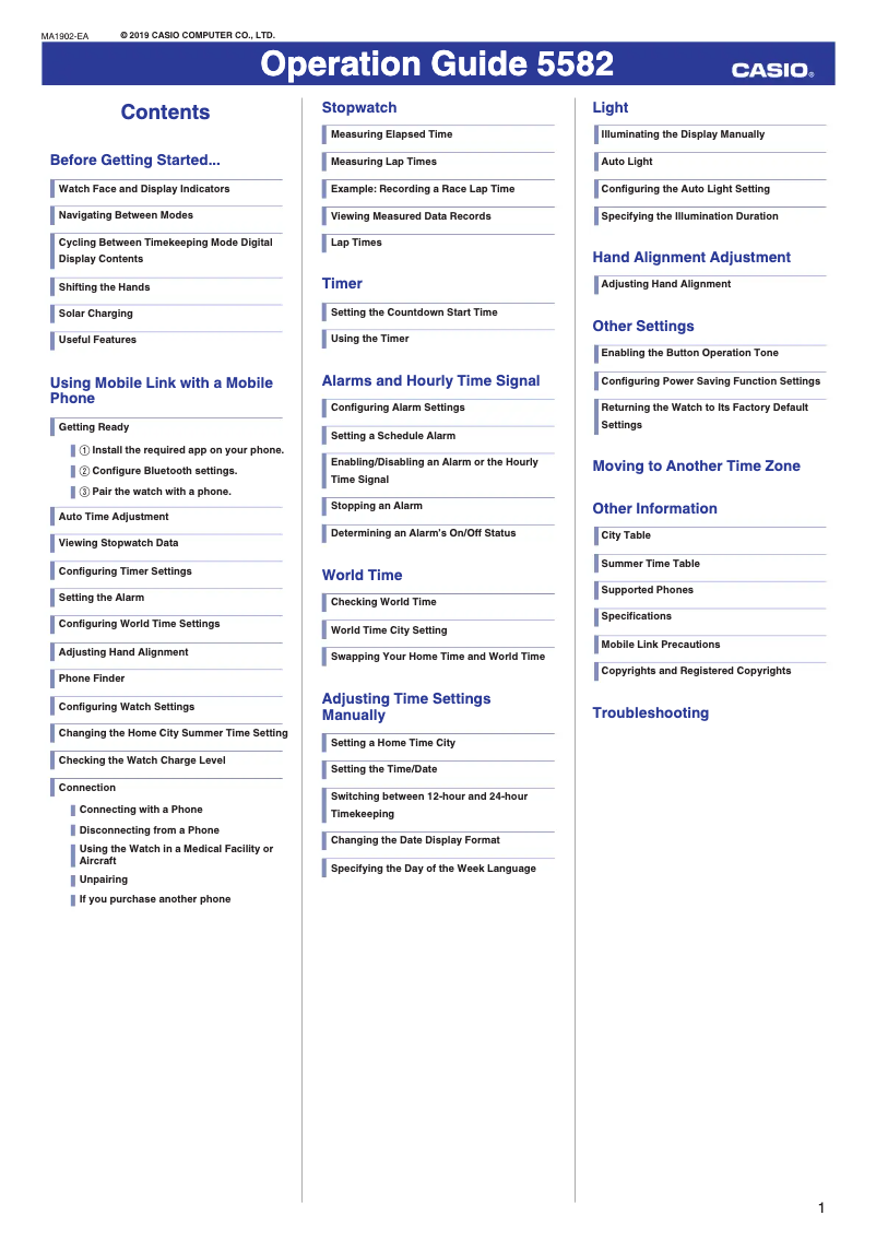 Image de la première page du manuel de l'appareil Edifice ECB-900DB-1CER