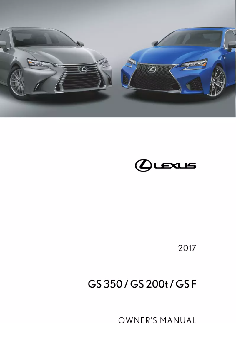 Page 1 de la notice Manuel utilisateur Lexus GS 200t (2017)