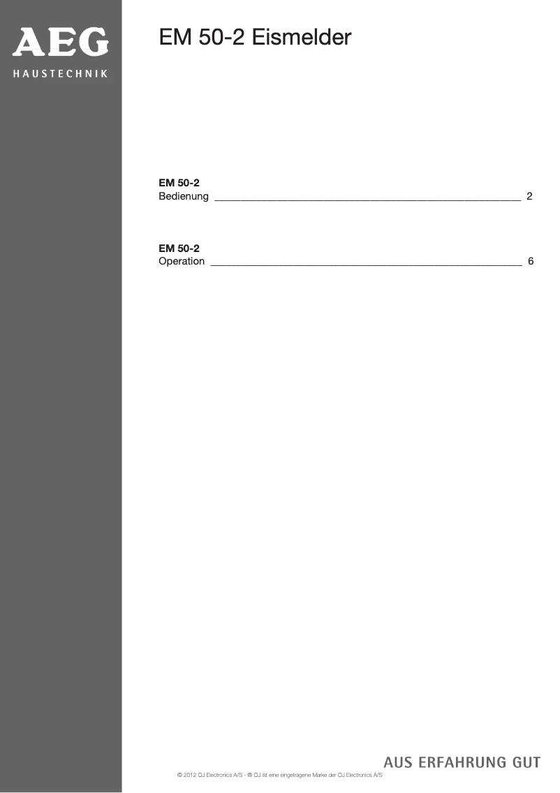 Página 1 del manual Manual de usuario AEG EM 50-2