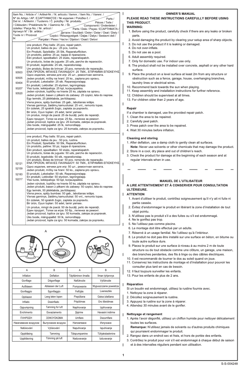 Imagen de la primera página del manual del dispositivo 93505