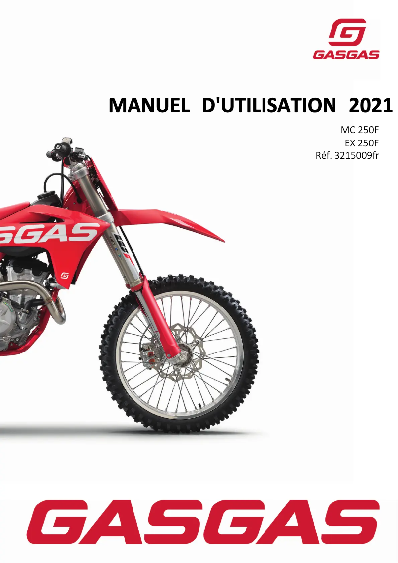 Image de la première page du manuel de l'appareil EX 250F (2021)