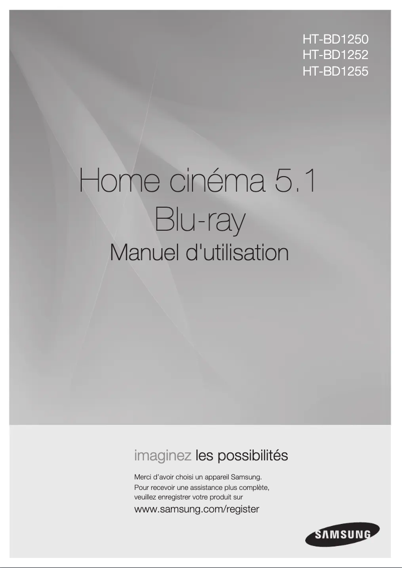 Image de la première page du manuel de l'appareil HT-BD1250