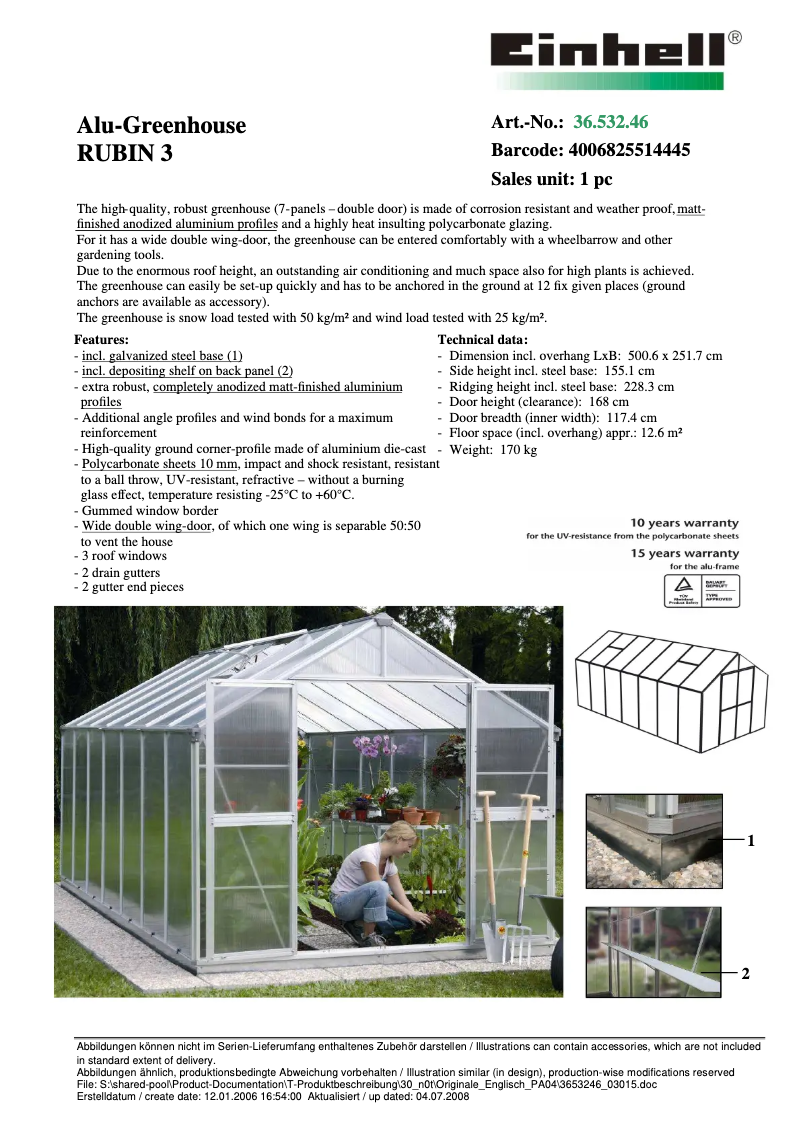 Image de la première page du manuel de l'appareil RUBIN 3