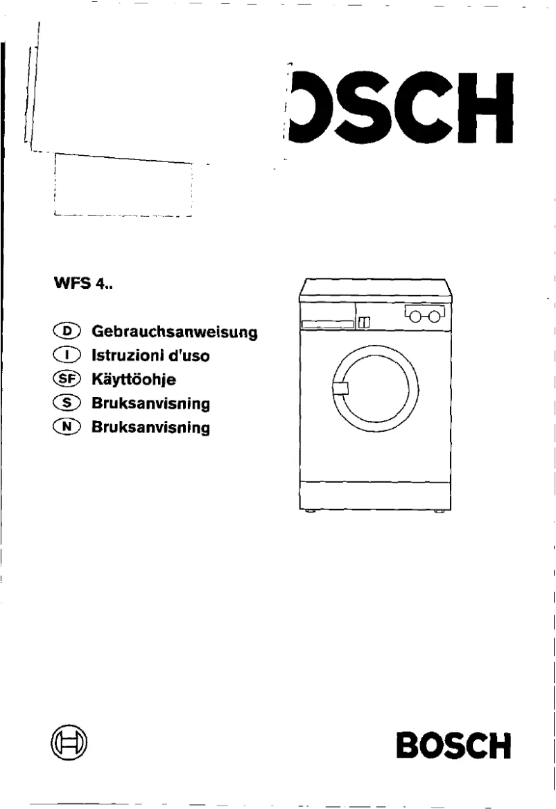 Page 1 de la notice Manuel utilisateur Bosch WFS4330