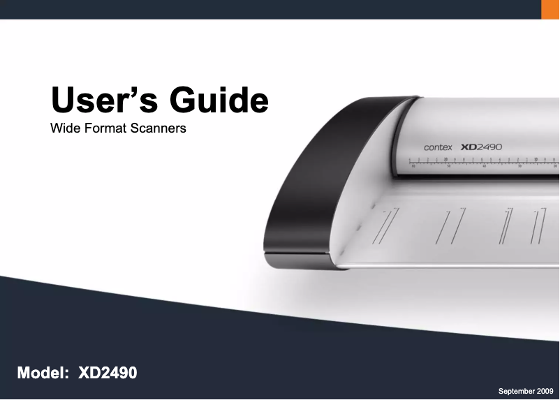 Page 1 de la notice Manuel utilisateur Contex XD2490