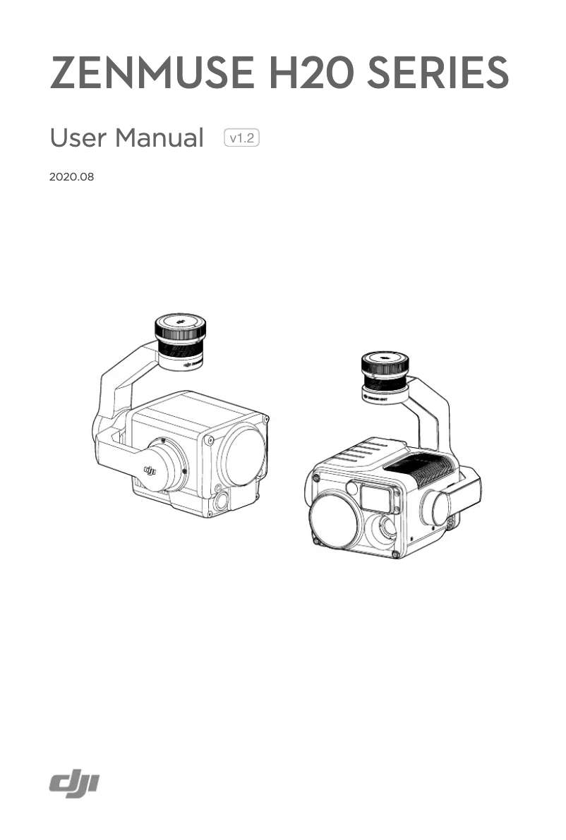 Image de la première page du manuel de l'appareil Zenmuse H20