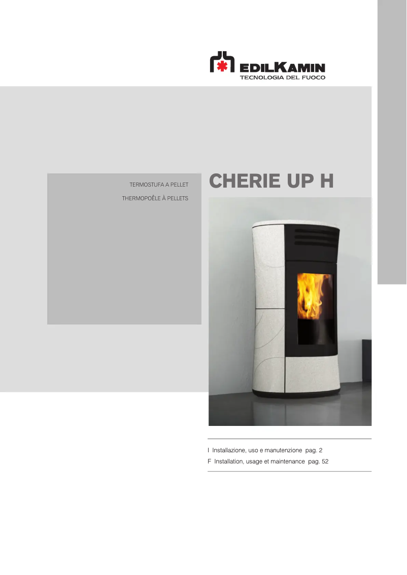 Page 1 de la notice Manuel utilisateur Edilkamin CHERIE UP H