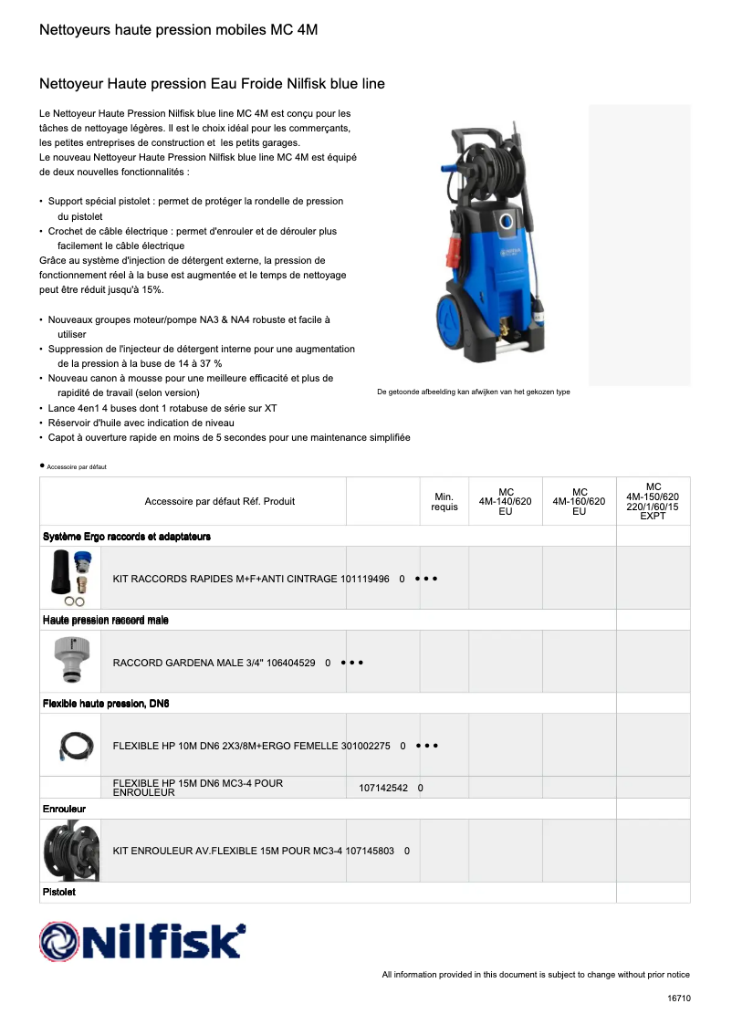 Page n°1 - Fiche technique Nilfisk MC 4