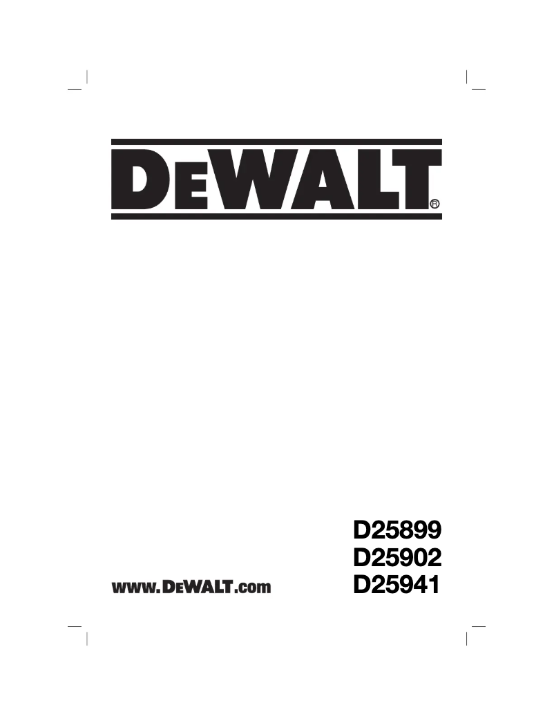 Image de la première page du manuel de l'appareil D25902K