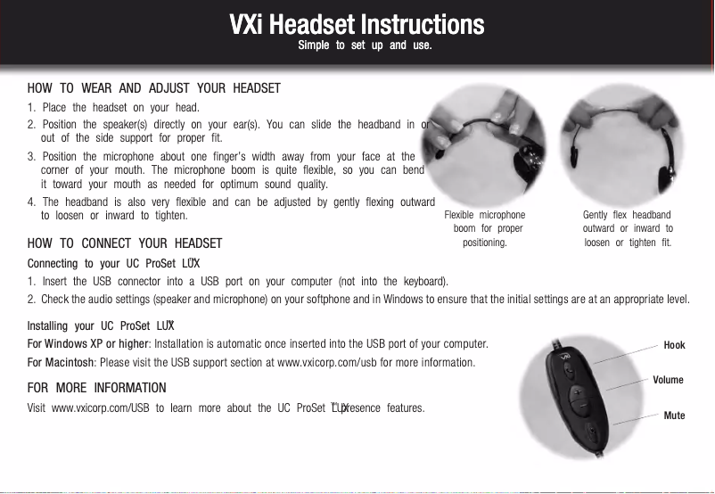 Page n°1 - Manuel utilisateur Jabra VXi UC Proset Lux
