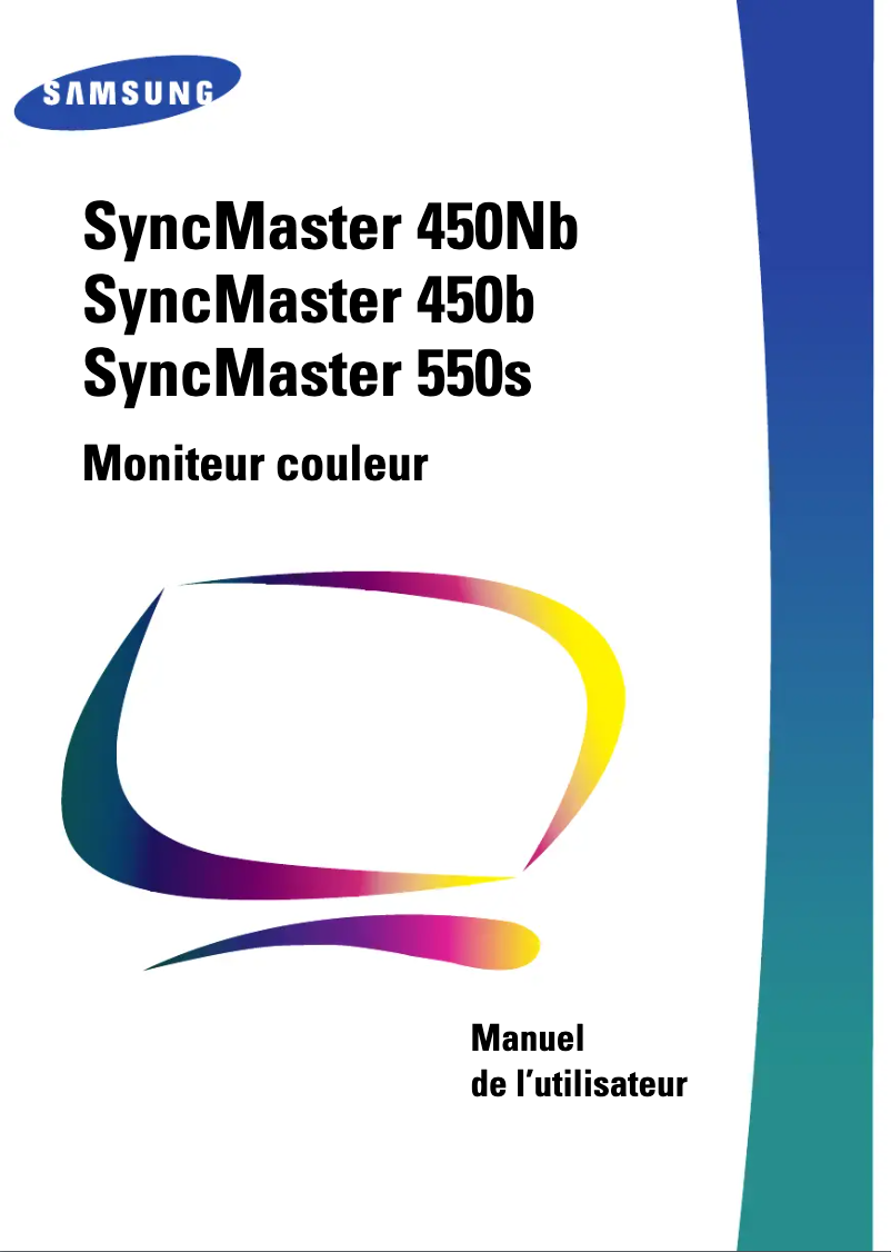 Image de la première page du manuel de l'appareil SyncMaster 550S