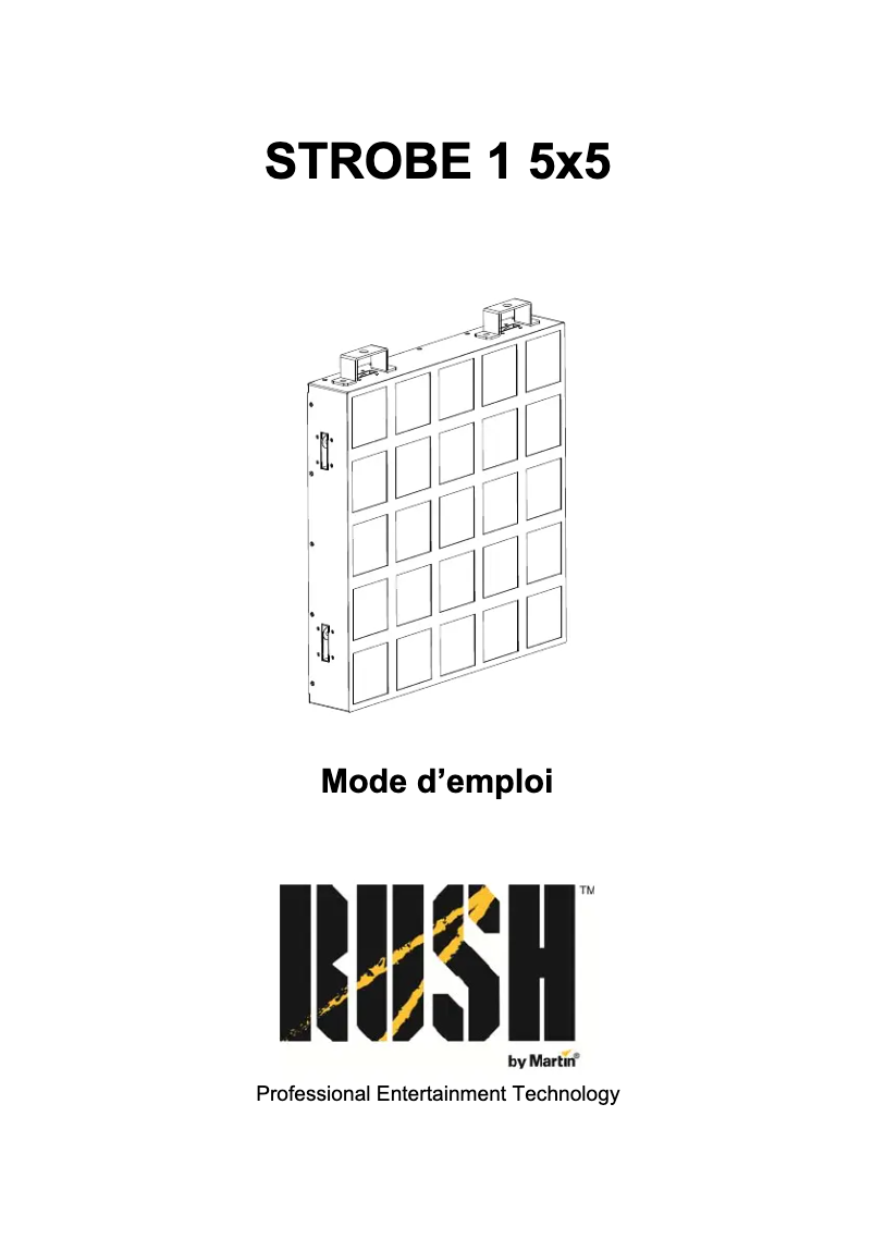 Image de la première page du manuel de l'appareil RUSH Strobe 1 5x5