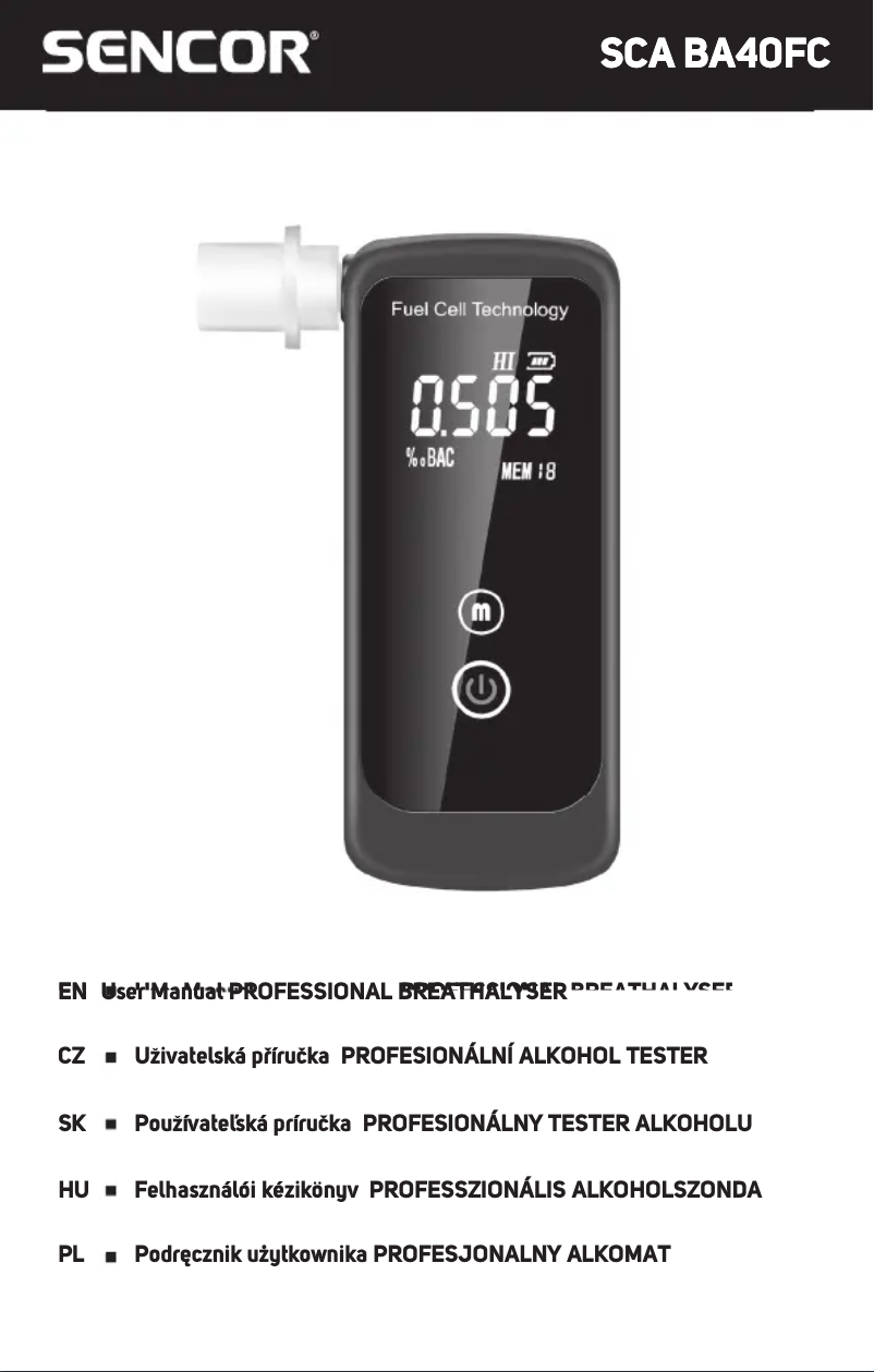 Image de la première page du manuel de l'appareil SCA BA40FC