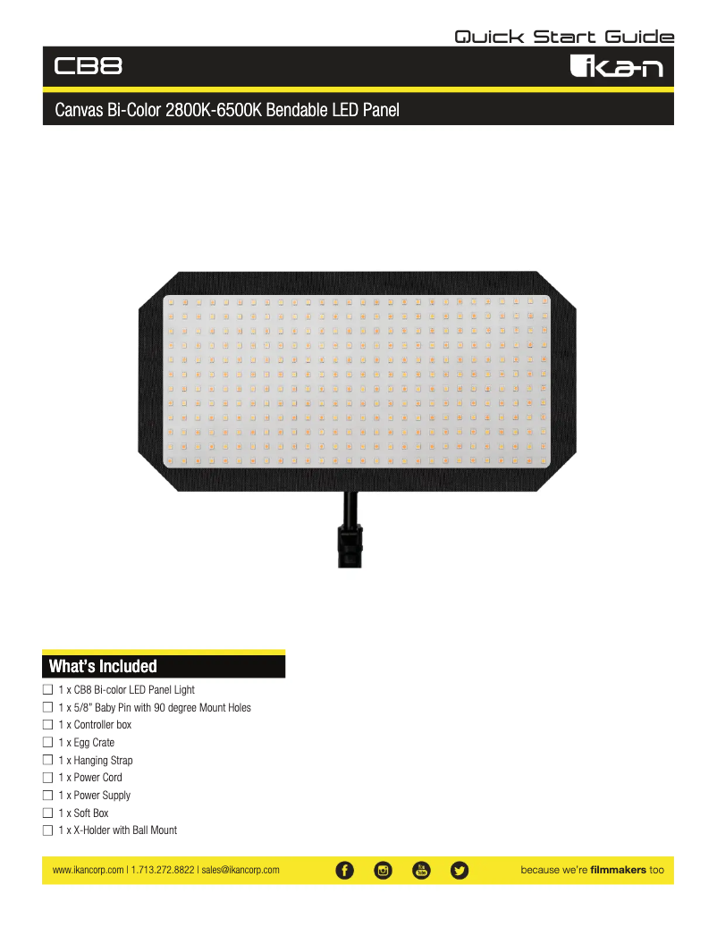 Page 1 de la notice Manuel utilisateur Ikan CB8