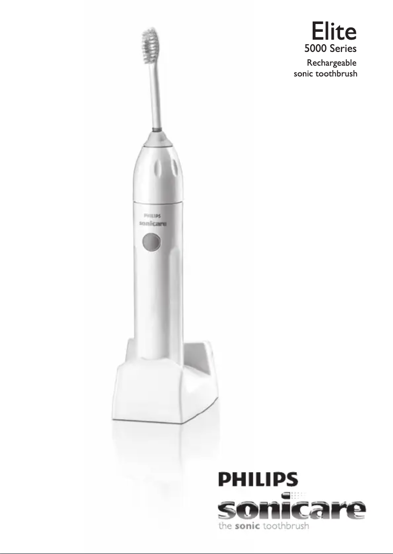 Image de la première page du manuel de l'appareil Sonicare Essence HX5352