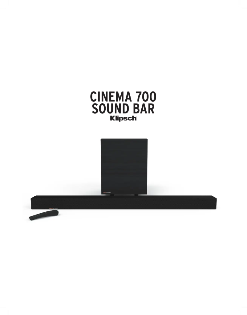 Página 1 del manual Manual de usuario Klipsch Cinema 700