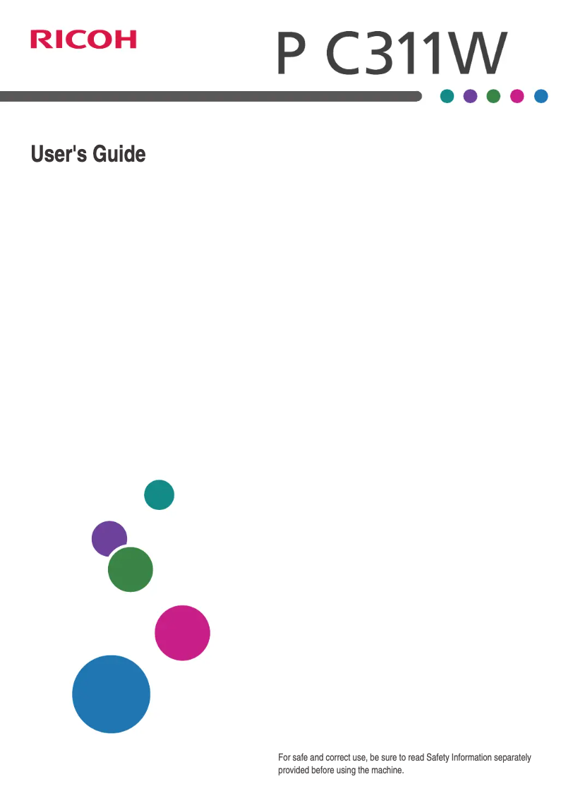 Image de la première page du manuel de l'appareil P C311W